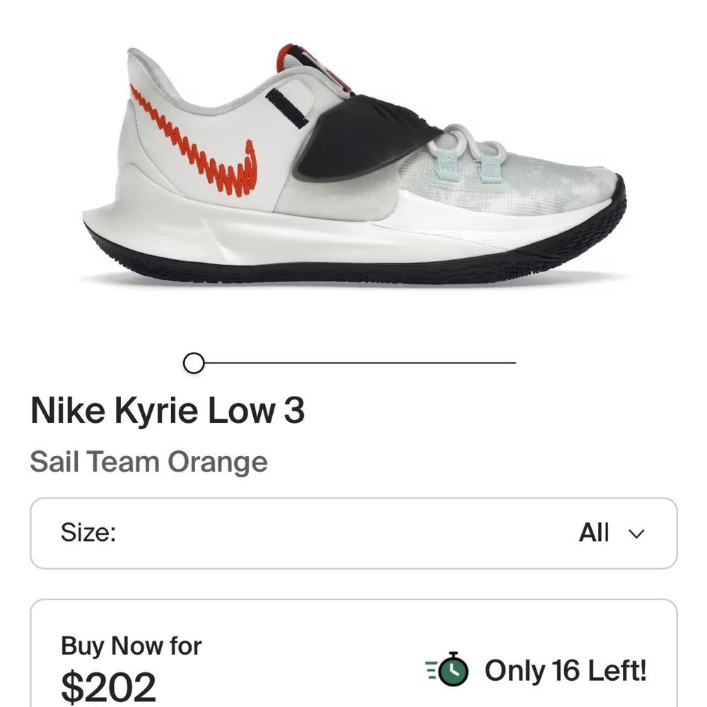 Nike Kyrie Low 3 Sail Team Orange